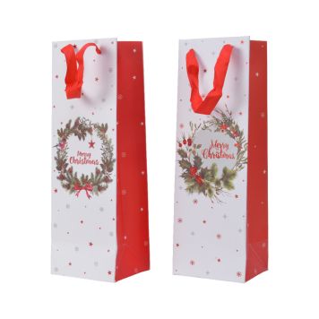 Gavepose papir Merry Christmas 36 cm ass. motiv