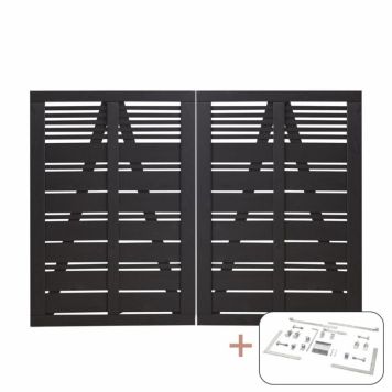 Plus dobbeltlåge Silence sort 140x200 cm inkl. beslag