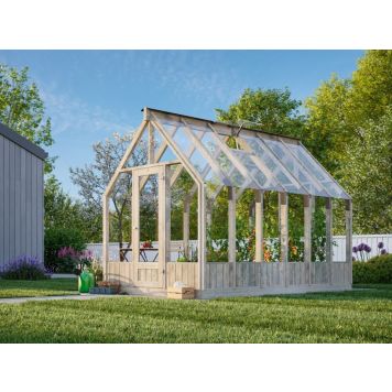 Palmako havestue Emilia grå trykimprægneret 8,2 m²