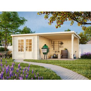 Palmako hytte Ella ubehandlet nordisk gran 15,9 m²