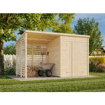 Palmako redskabsskur Leif ubehandlet 3,0+2,9 m²