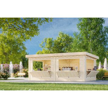 Palmako kiosk Lenna Connect 312 ubehandlet 16,6 m²