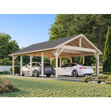 Palmako dobbelt carport Robert 40,6 m² - flere farver