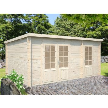 Palmako hytte Ella ubehandlet nordisk gran 13,5 m²