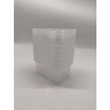 Plastbøtte m/låg 480 ml 7 stk
