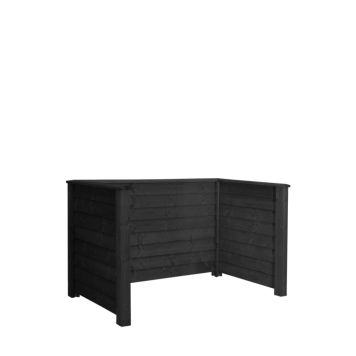 Plus renovationsskjul Klink profil trykimp. m/træstolper PEFC sort 194x97x108 cm