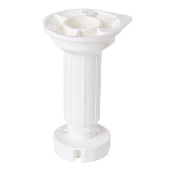 Sokkelben justerbar hvid plastik 96-150 mm 