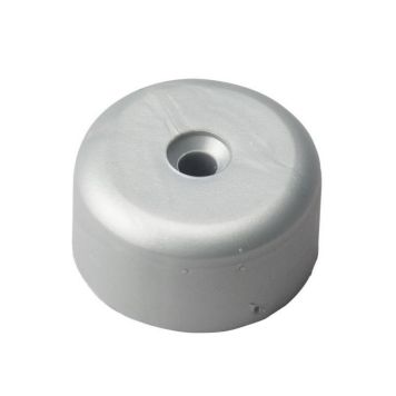 Møbelglider sølv plastik Ø40x20 mm