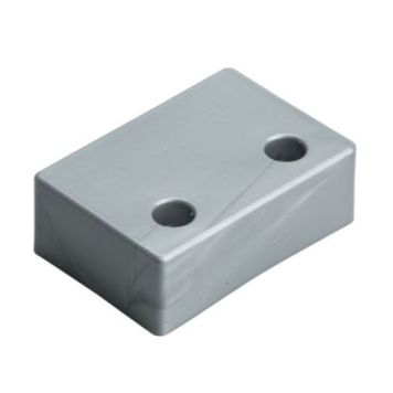 Møbelben sølv plastik 20x40x60 mm