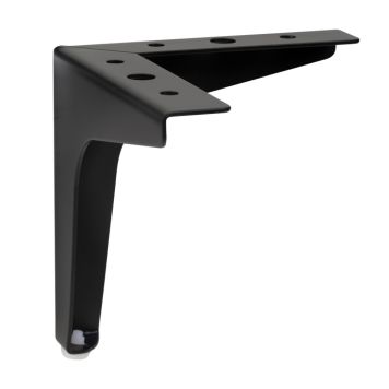 Møbelben sort metal 130x130x130 mm