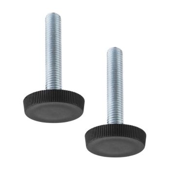 Walteco justerbar skrue til møbelben sort M10 Ø35x56-63 mm 2 stk.