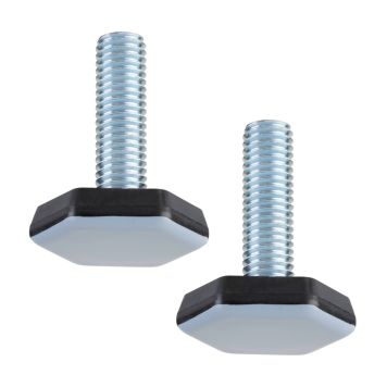 Walteco justeringsskrue hexagonal grå/sort M10 Ø30x35 mm 2 stk.