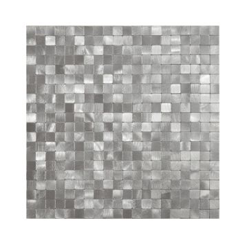 Mosaik Platinum Square selvklæbende metal 30x30 cm