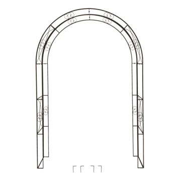 Lauvring rosenbue Cane jern rust 35x160x240 cm