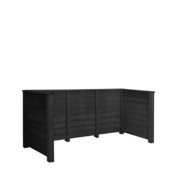 Plus renovationsskjul Klink profil trykimp. m/træstolper PEFC sort 294x97x108 cm