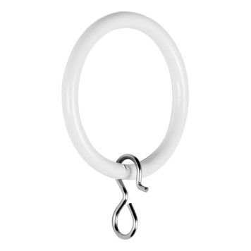 Kirsch ring Ø19 10 stk hvid