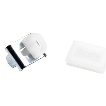 Kirsch stopper og endestykke hvid 2 stk.