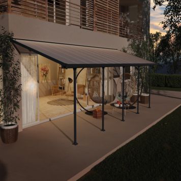 Palram terrasseoverdækning Feria 25,1 m² antracitgrå