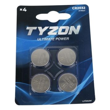 Tyzon CR2032 lithium 4-pak