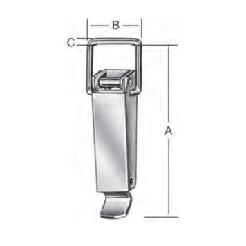 Vormann lukkebeslag 110x37mm galv. stål