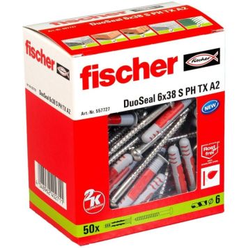 Fischer vådrumsdybel DuoSeal 6x38 mm 50 stk.