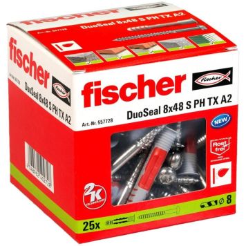 Fischer vådrumsdybel DuoSeal 6x48mm 25 stk.