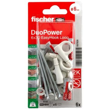 Fischer øjekrog Easyhook DuoPower 6x30 mm 6 stk.