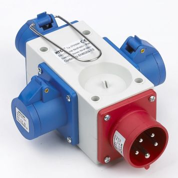 Forgrener CEE 400V til 3xCEE 400V