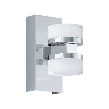 Eglo væglampe Romendo krom/hvid LED dæmpbar 2x7W 16 cm