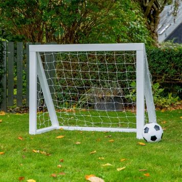 Homegoal fodboldmål Pro Micro hvid træ 125x100 cm