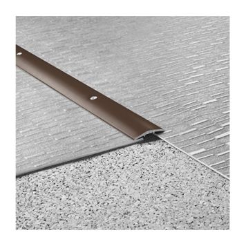 Logoclic overgangsprofil plast brun 100x3 cm