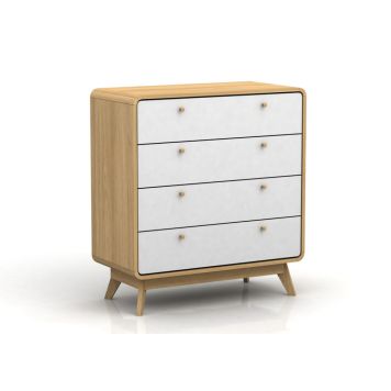 Notio Living kommode med 4 skuffer eg hvid