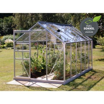 Vitavia drivhus Venus 7,5 m² alu 3 mm delt glas inkl. sokkel