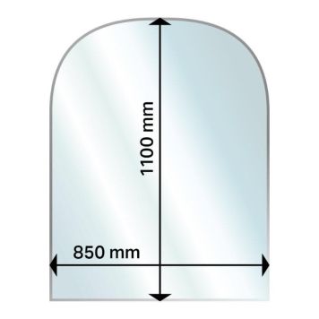 Aduro glasgulvplade halvrund 1100x850 mm