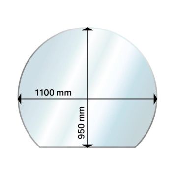 Aduro glasgulvplade rund transparent