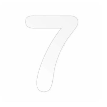 Jasa husnummer 7 hvid 140 mm skjult montering 