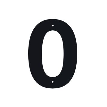 Jasa husnummer nr. 0 sort 10 cm