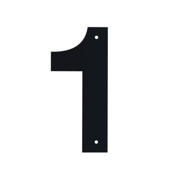 Jasa husnummer nr. 1 sort 10 cm