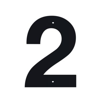 Jasa husnummer nr. 2 sort 10 cm