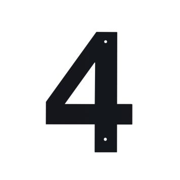 Jasa husnummer nr. 4 sort 10 cm