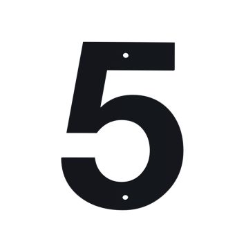 Jasa husnummer nr. 5 sort 10 cm