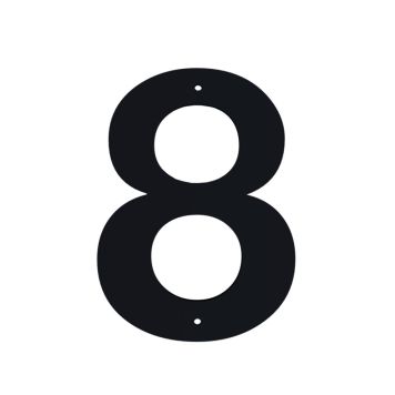 Jasa husnummer nr. 8 sort 10 cm