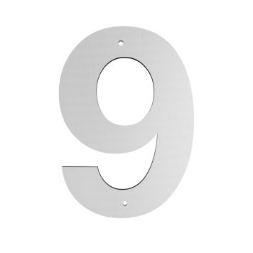 Jasa husnummer nr. 9 galvaniseret 10 cm
