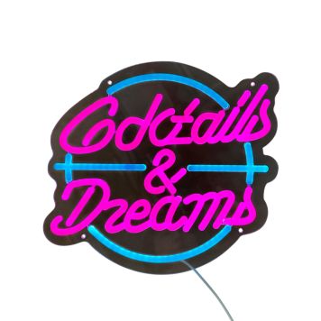 Dyberg Larsen LED-skilt Cocktails & Dreams 30 cm