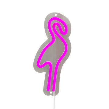 Dyberg Larsen LED-skilt Flamingo lyserød 23 cm