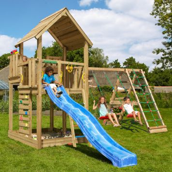 Jungle Gym legetårn Palace 2.1 Climb 220 m/blå rutsjebane