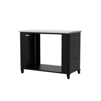 Cozze udekøkken m/rustfri bordplade åben sort 90 cm 