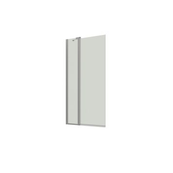 Scanbad badekarsdør m/sidepanel satin/klar 155x95-97 cm