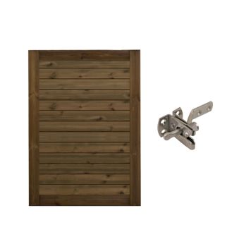 Frøslev havelåge V-fuge brun 1620x900 mm