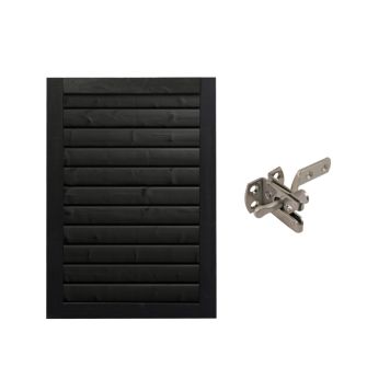 Frøslev havelåge Blokhus sort 1420x900 mm